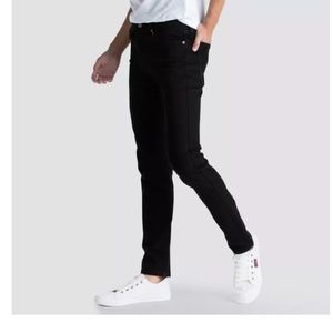 Levi's 510 Skinny Fit Jeans Black Cotton Blend Size 36 x 30